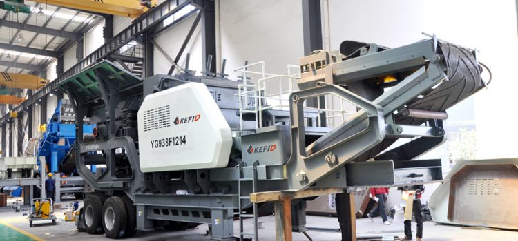 Мобильная дробильная установка по переработке известняка